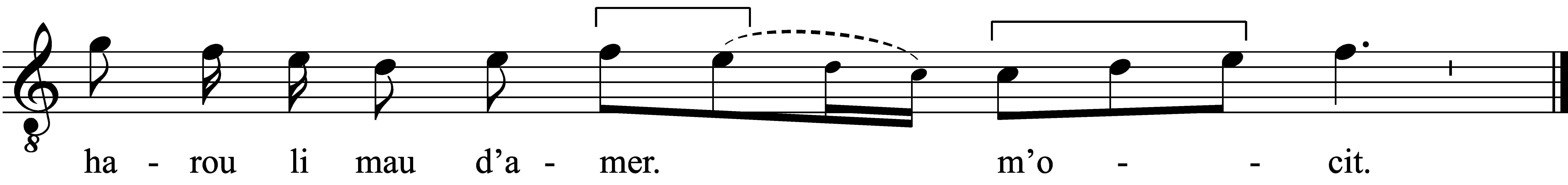 Refrain musical notation